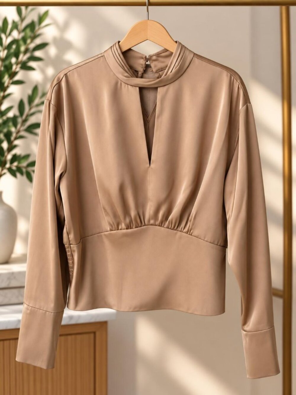 Parker Gold Blouse Top Large